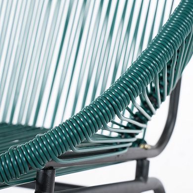 2-Piece Weather-Resistant Outdoor Wicker Dining Chairs