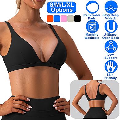 Women’s Deep V-Neck Sports Bra