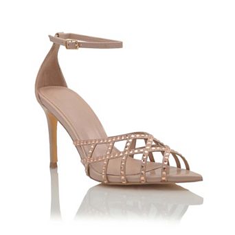 Rhinestone Strappy Ankle-Strap Stiletto Heel Sandals