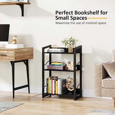 3-Tier Industrial Narrow Bookshelf
