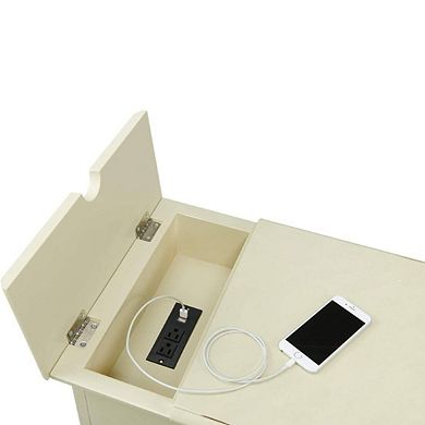 Classic Bedside Table With Power Outlet