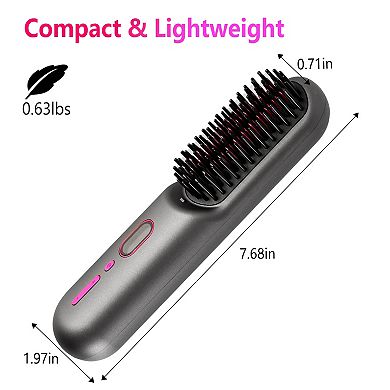 Cordless Ionic Hair Straightener Brush