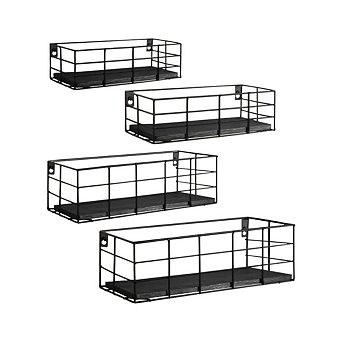 4 pc Wall-Mounted Shelves With Frame