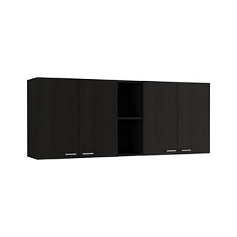 Portofino 150 Wall Cabinet, Double Door, Two External Shelves, Two Interior Shelves