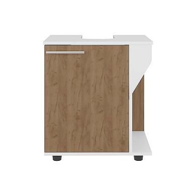 Phillips Under Sink Cabinet, Double Door Storage with Open Back for Pipes, Wide Unit.