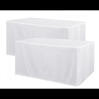 Polyester Table Covers, 2-Pack Water-Resistant Rectangle Protectors