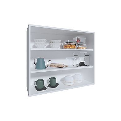 Wally 36" Wide X 30"H 3-Tier Open Wall Cabinet