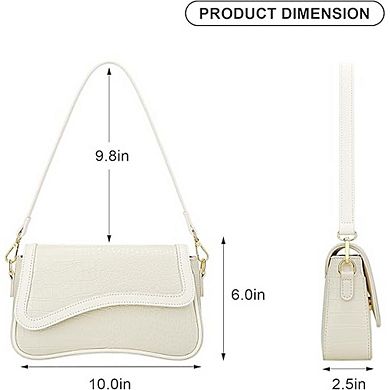 Shoulder Clutch Hobo Bag for Women, PU Leather, Underarm Style