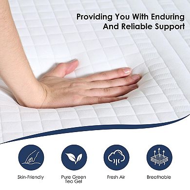 Decksplore 10 inch Mattress Medium Soft Gel Memory Foam Bed with Pressure Relief Washable Mattress