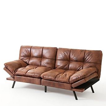 71"Convertible Sleeper Couch with Adjustable Backrest