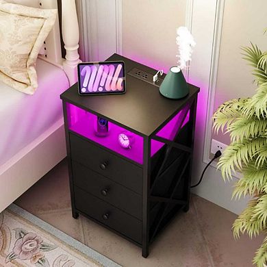 Bedside Table With Led Light