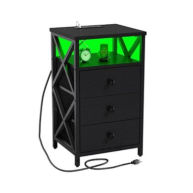 Bedside Table With Led Light