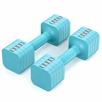FED FITNESS 5-in-1 Adjustable Dumbbell Set, 1pair 10LBS Hand Weights for Women