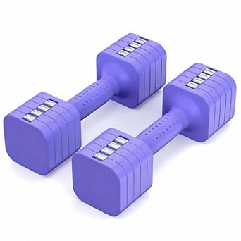 FED FITNESS 5-in-1 Adjustable Dumbbell Set, 1pair 10LBS Hand Weights for Women