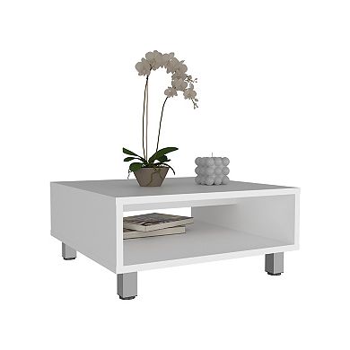 Eclipse Low Minimalistic Square Coffe Table With Open Storage