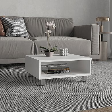Eclipse Low Minimalistic Square Coffe Table With Open Storage