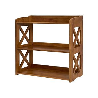 Natural Wood Open Bookshelf