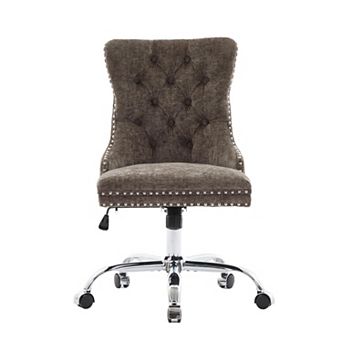 Adjustable Swivel Chenille Tufted Office Chair