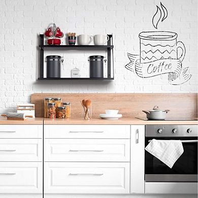 2-Tier Modern Wall-Mounted Shelves