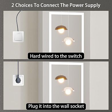 LED Medicine Cabinet with Mirror for Bathroom,Defog, Stepless Dimming, 3 Colors, 2 Outlets, 2USB