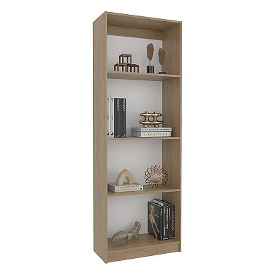 Home Bookcase With 5-Shelf Modern Display Unit For Books And Decor