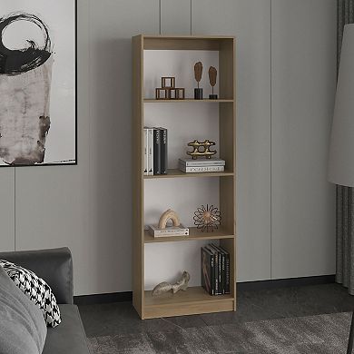 Home Bookcase With 5-Shelf Modern Display Unit For Books And Decor