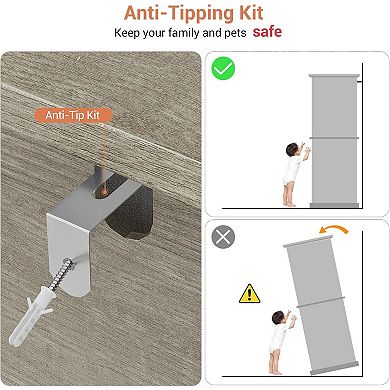2 PCS 66 Inch Tall Storage Cabinet