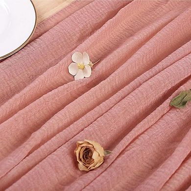 Cheesecloth Table Runner Boho Gauze, Rustic, Decorative
