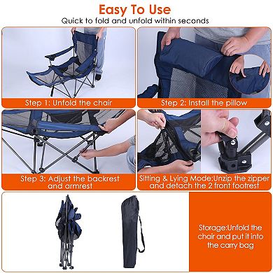 Foldable Camping Chair with Cup Holder