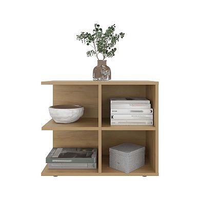 Royal Console Sideboard Cart With Two Doors And Open Shelves, Multipurpose Storage Unit