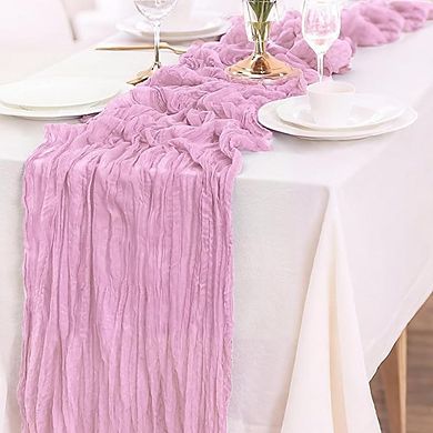 Cheesecloth Table Runner Boho Gauze, Rustic, Lightweight Decor