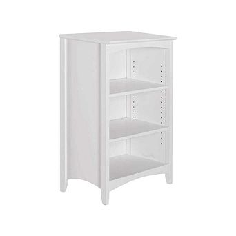 White Adjustable Shelving Bookshelf