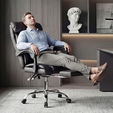 PU Leather Executive Reclining Office Chair