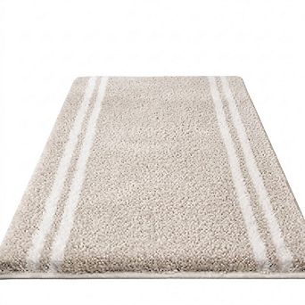 Shaggy Microfiber Bathroom Rug, Soft Absorbent, Non-Slip Quick-Dry Mat