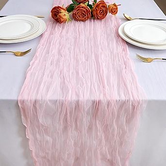 Cheesecloth Table Runner Rustic Boho Gauze for Wedding & Party Decor