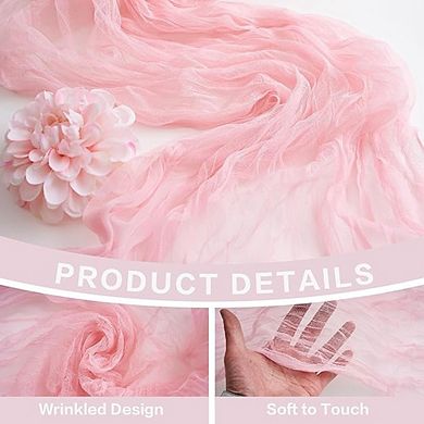 Cheesecloth Table Runner Rustic Boho Gauze for Wedding & Party Decor