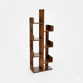 Freestanding 8-Shelf Tree Bookcase