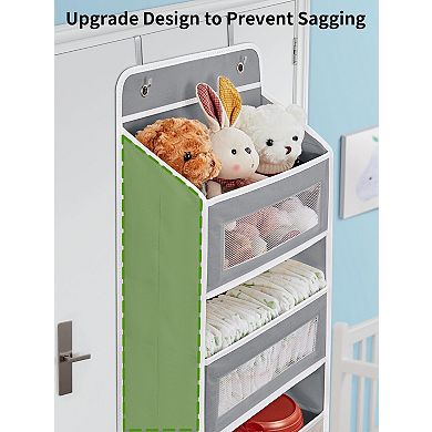 Over Door Organizer 5 Pocket 44LB Anti-Tilt Hanging Storage