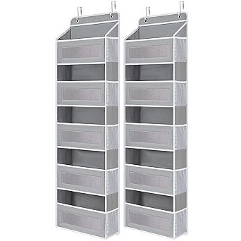 Over Door Organizer 5 Pocket 44LB Anti-Tilt Hanging Storage