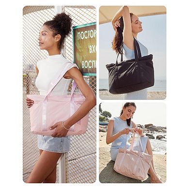 24L Nylon Zipper Tote 15.6" Laptop Gym Work Travel Bag