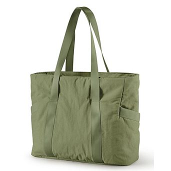 24L Nylon Zipper Tote 15.6" Laptop Gym Work Travel Bag