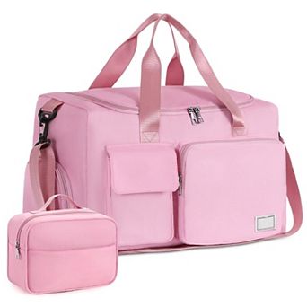 Women's 37L Gym Duffle Bag with Shoe & Wet Pocket Carry On Weekender