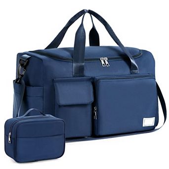 Women's 37L Gym Duffle Bag with Shoe & Wet Pocket Carry On Weekender