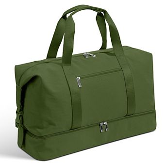 21" Nylon Weekender Bag with Shoe Compartment 3 Pouches Waterproof