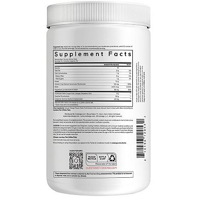 Codeage Creatine Collagen Peptides, Biotin, Magnesium, Hyaluronic Acid, Vit C, Mango Flavor, 15 oz