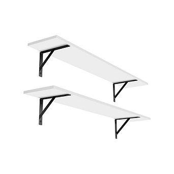 2 pc Wall-Mounted Shelves With Sturdy Brackets
