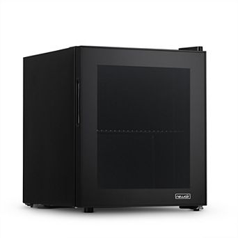 Newair 60 Can Beverage Fridge with Glass Door, Small Freestanding Mini Fridge in Black
