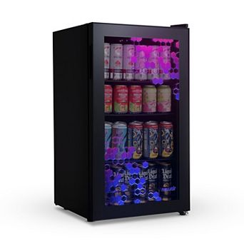 Newair Prismatic™ Series 126 Can Beverage Refrigerator with RGB HexaColor™ LED Lights