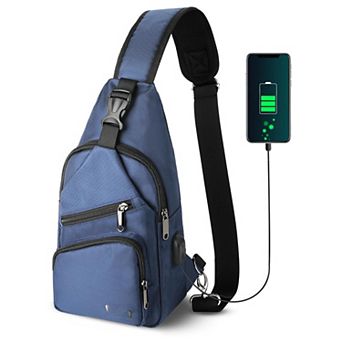 Nylon Crossbody Sling Bag for Men Women Travel Hiking Lightweight Chest Daypack