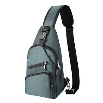 Nylon Crossbody Sling Bag for Men Women Travel Hiking Lightweight Chest Daypack